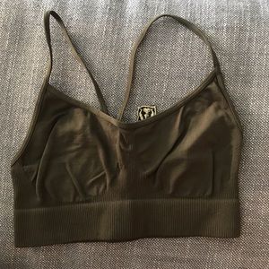 Army green bralette